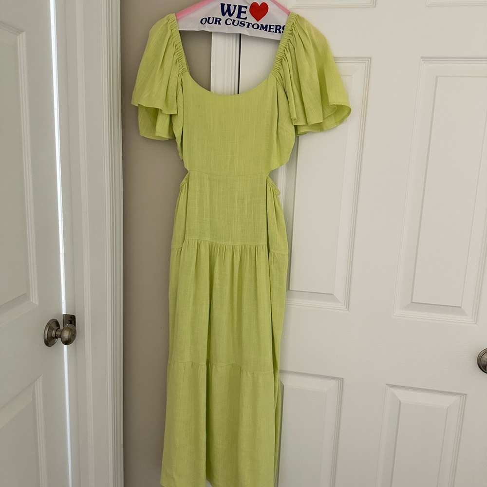 Elegant Lime Green Women's Dress